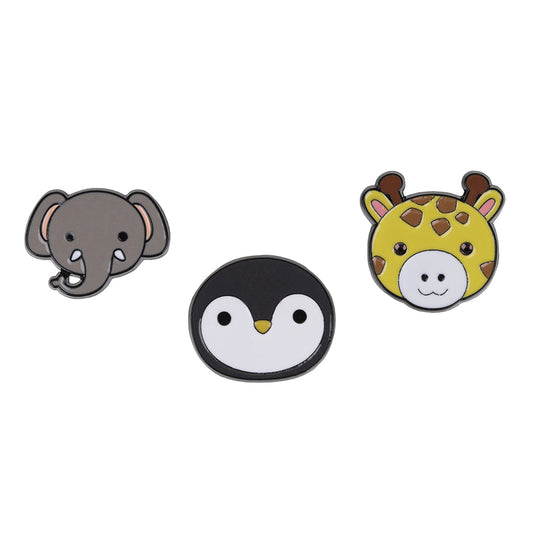 Pin Badges - Elephant Penguin