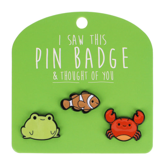 Pin Badges - Frog Crab