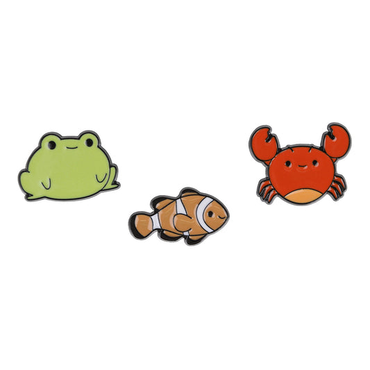 Pin Badges - Frog Crab