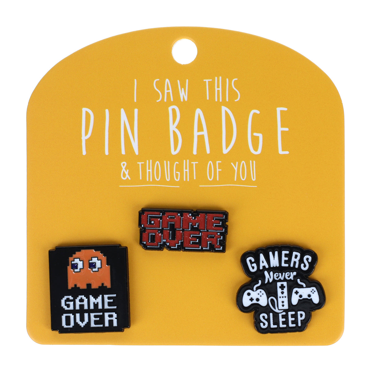 PIN144 - Pin Badges - Gamers Never Sleep
