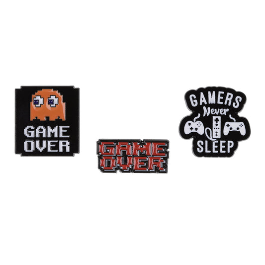 PIN144 - Pin Badges - Gamers Never Sleep