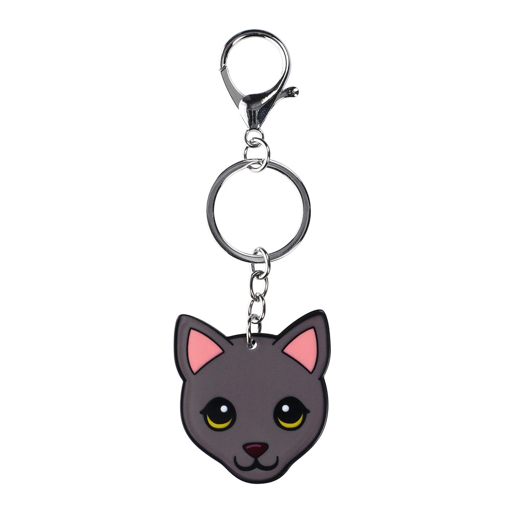 PK011 - Pet Keyring - Cat Black