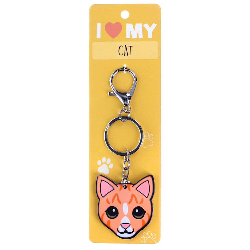 PK012 - Pet Keyring - Cat Ginger