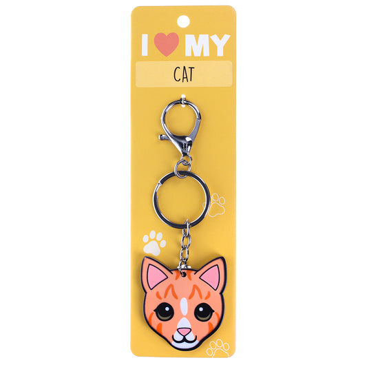 PK012 - Pet Keyring - Cat Ginger