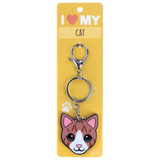 PK014 - Pet Keyring - Cat Tabby