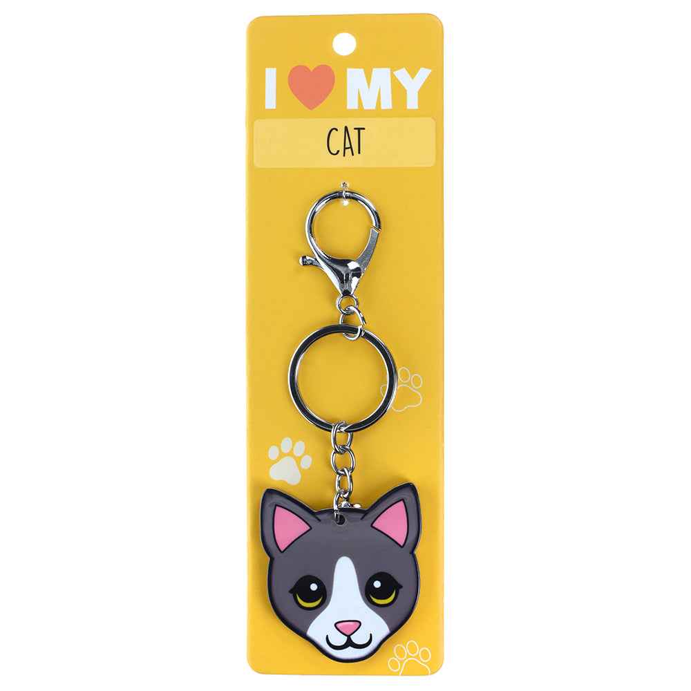 PK015 - Pet Keyring - Cat Tuxedo
