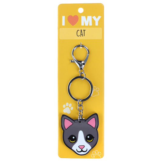 PK015 - Pet Keyring - Cat Tuxedo
