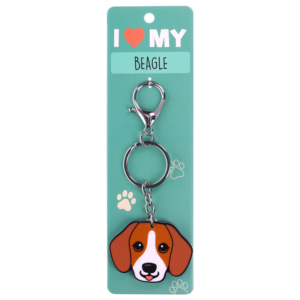 PK023 - Pet Keyring - Beagle Red