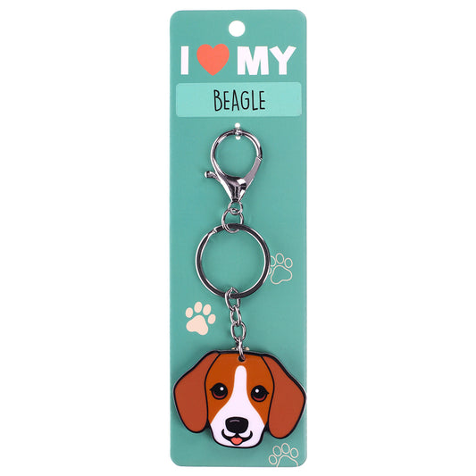 PK023 - Pet Keyring - Beagle Red