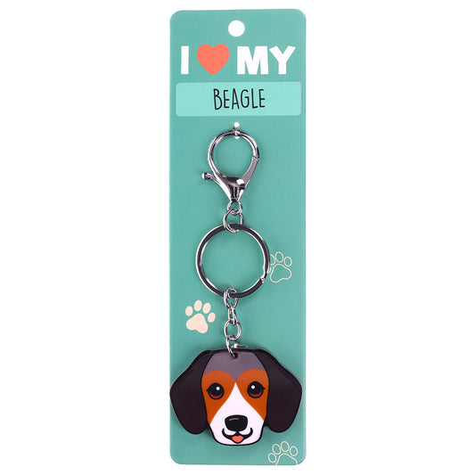 PK024 - Pet Keyring - Beagle Tri