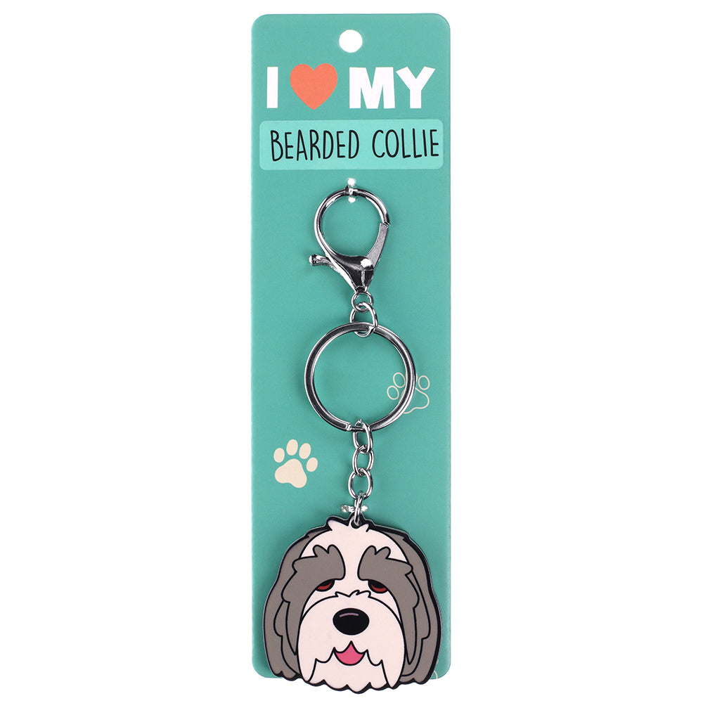 PK025 - Pet Keyring - Bearded Collie