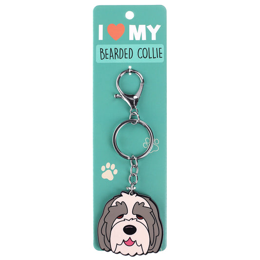PK025 - Pet Keyring - Bearded Collie