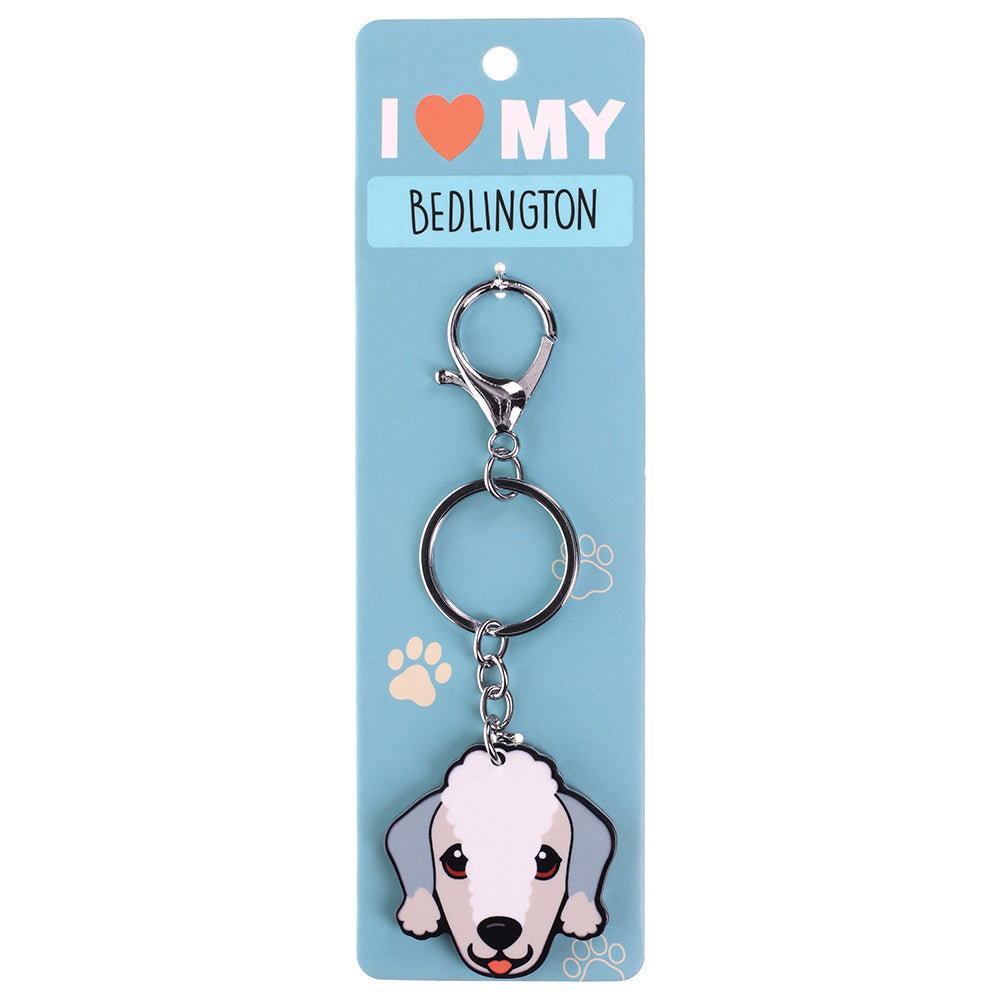 PK026 - Pet Keyring - Bedlington