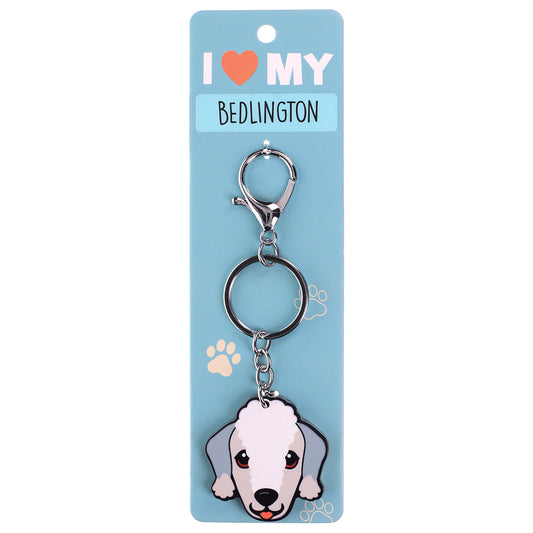 PK026 - Pet Keyring - Bedlington