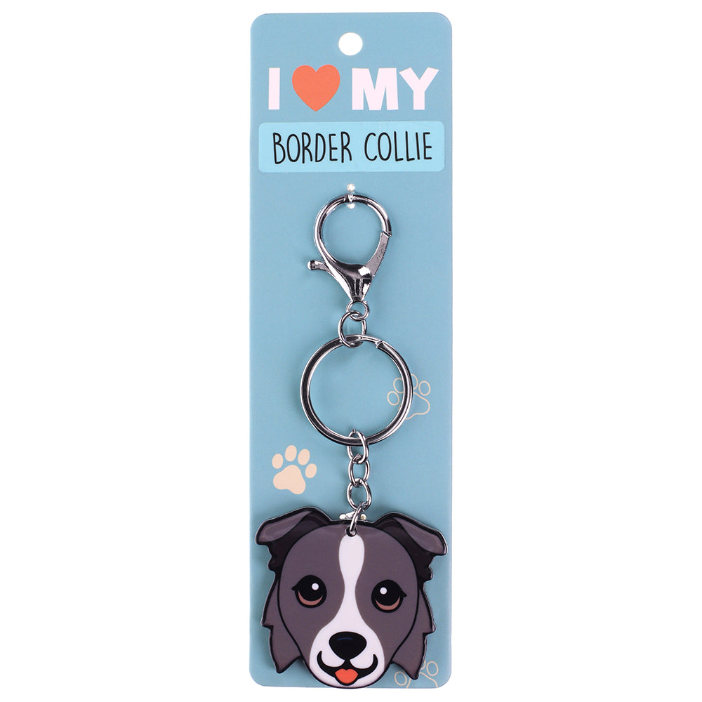 PK029 - Pet Keyring - Border Collie Black