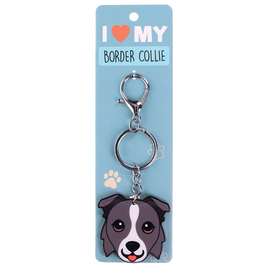 PK029 - Pet Keyring - Border Collie Black