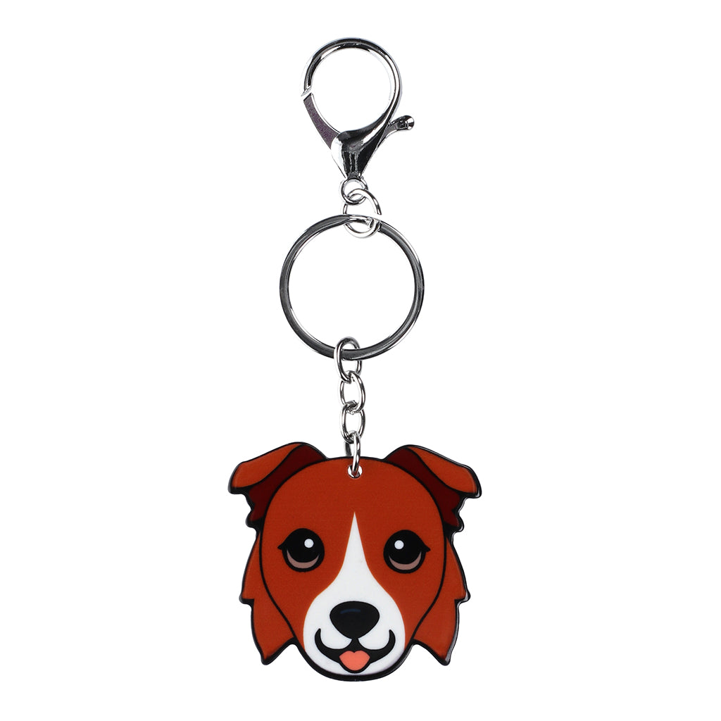 PK030 - Pet Keyring - Border Collie Red