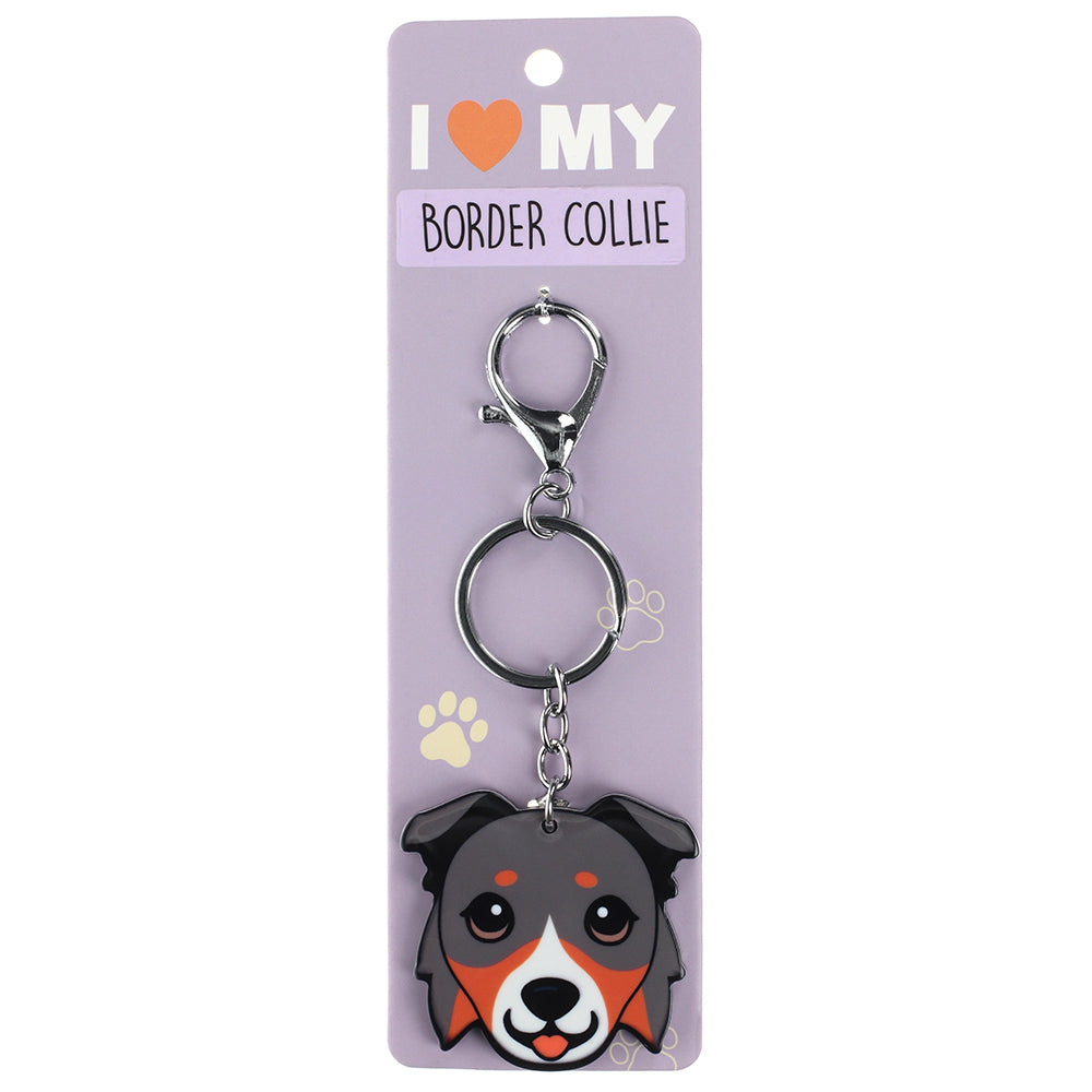 PK031 - Pet Keyring - Border Collie Tri