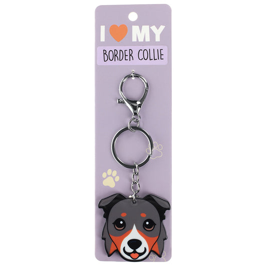 PK031 - Pet Keyring - Border Collie Tri