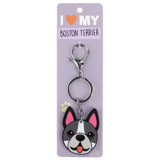 PK033 - Pet Keyring - Boston Terrier