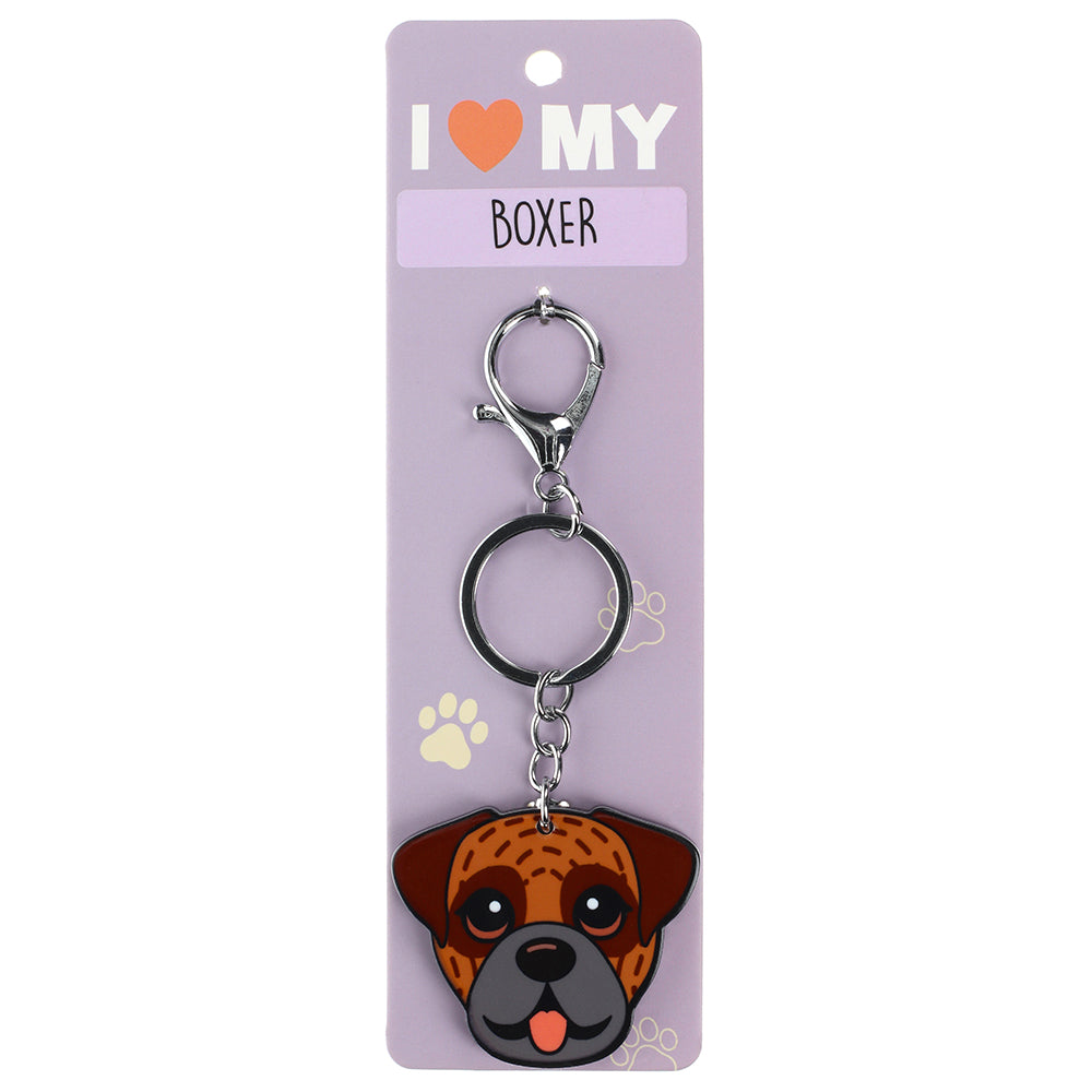 PK034 - Pet Keyring - Boxer Brindle