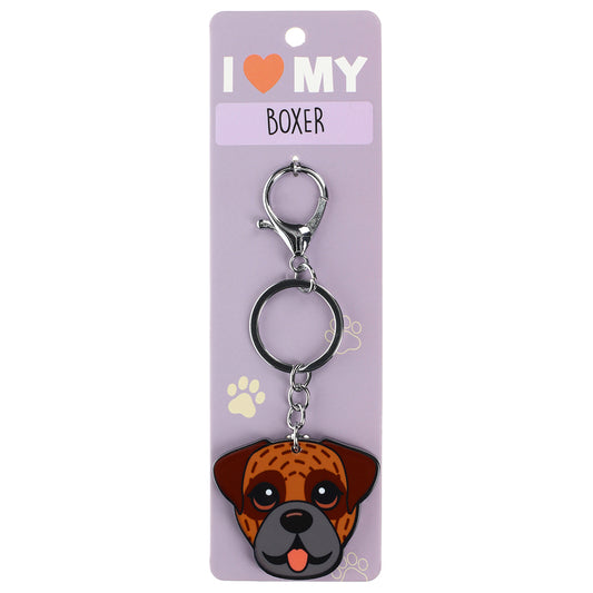 PK034 - Pet Keyring - Boxer Brindle