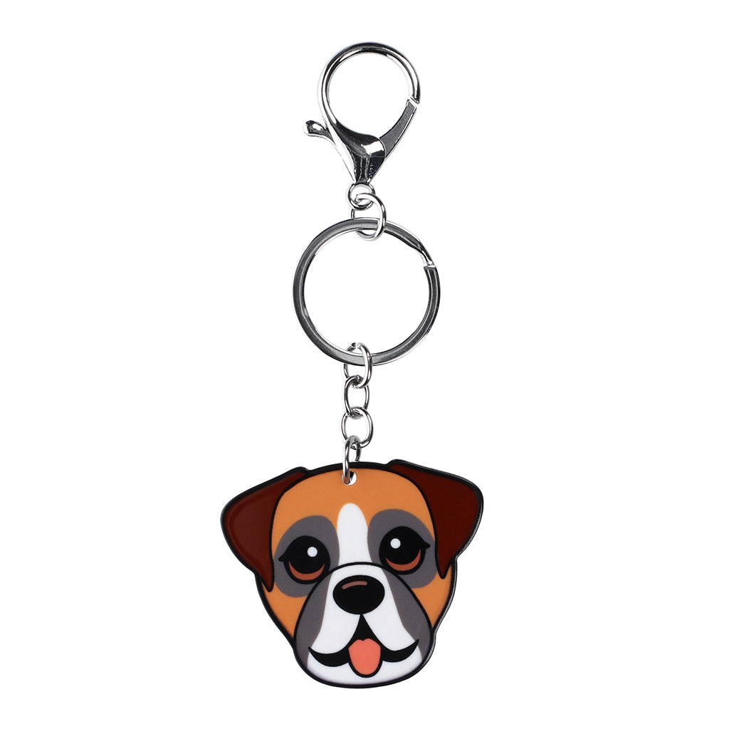 PK035 - Pet Keyring - Boxer Fawn