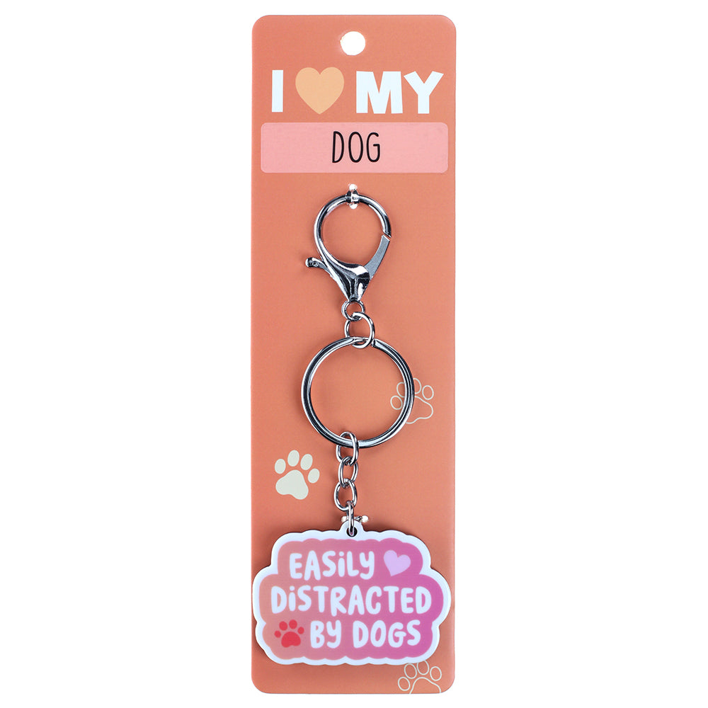 PK038 - Pet Keyring - Easily Distracted