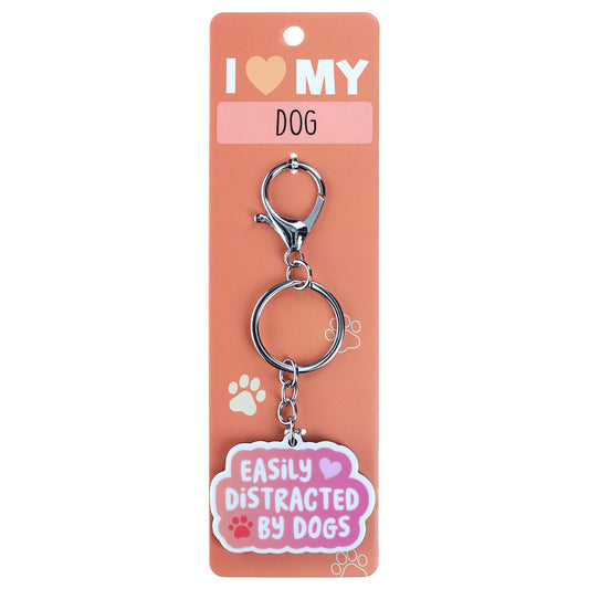 PK038 - Pet Keyring - Easily Distracted
