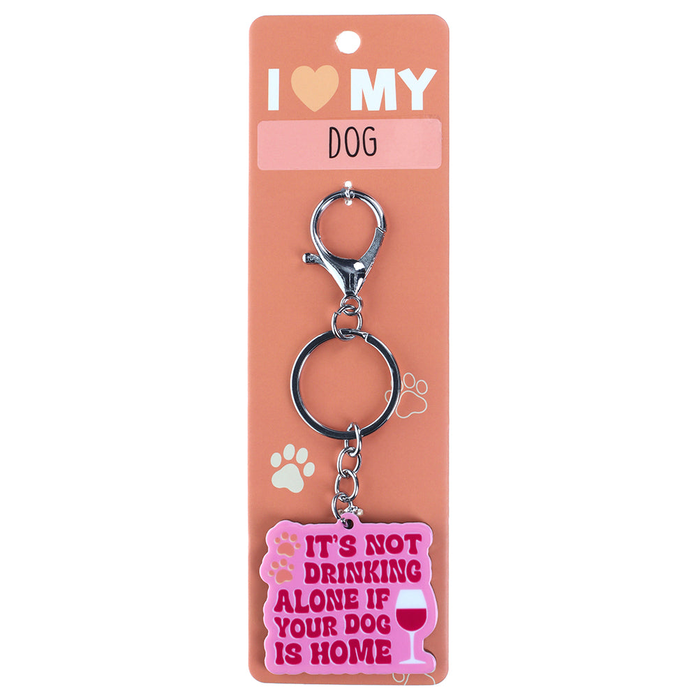 PK040 - Pet Keyring - Drinking Alone