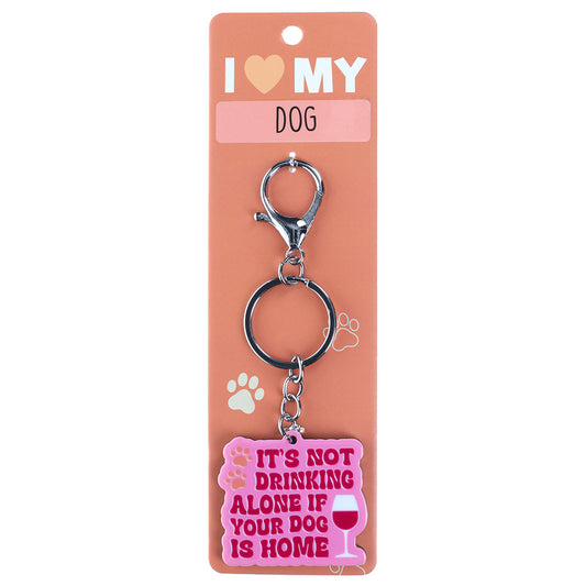 PK040 - Pet Keyring - Drinking Alone
