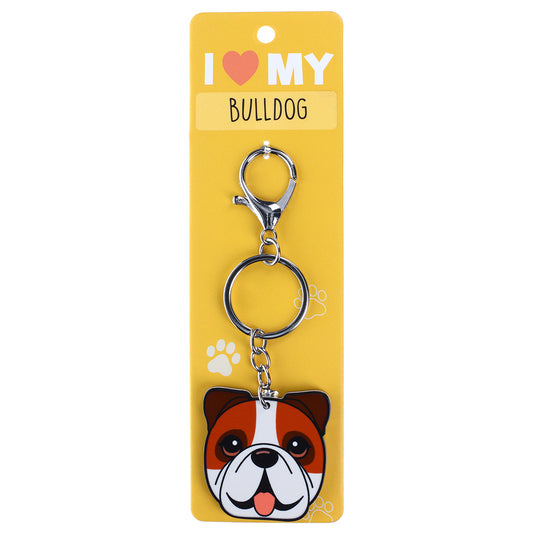 PK050 - Pet Keyring - Bulldog Fawn