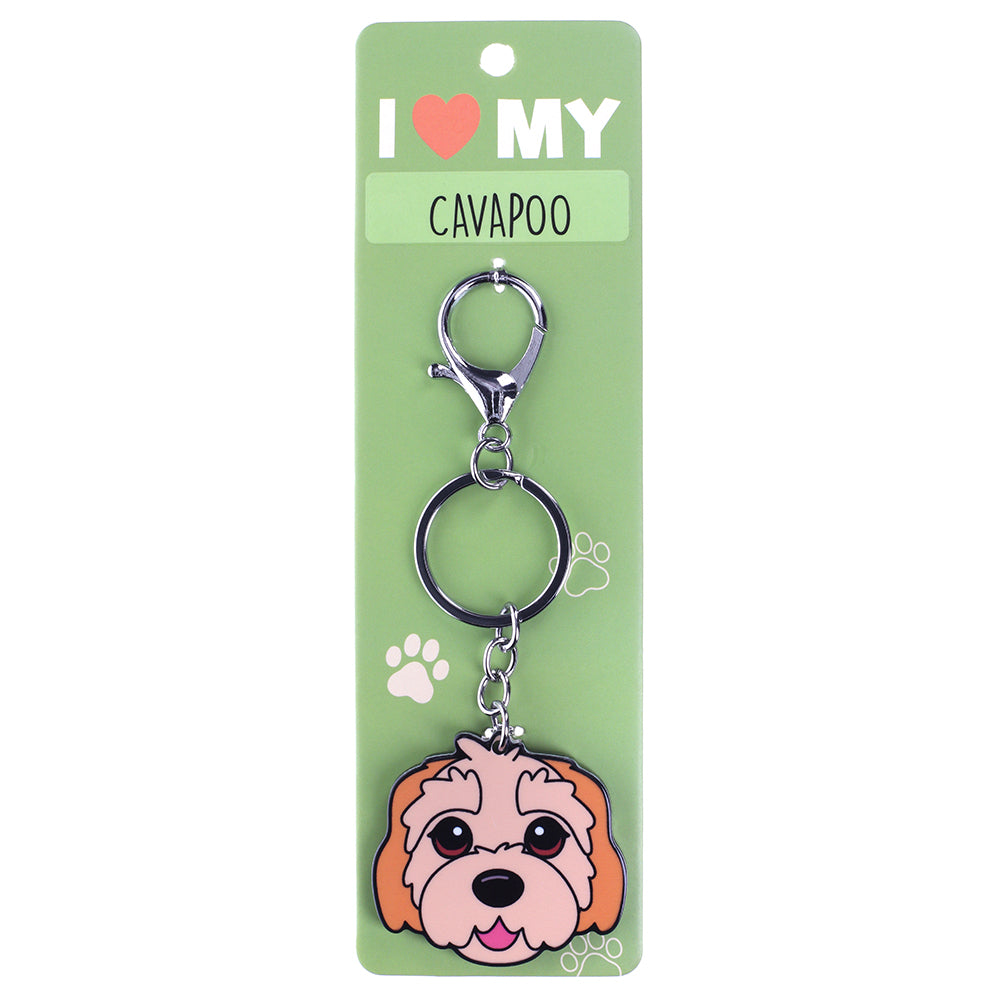 PK054 - Pet Keyring - Cavapoo Tan