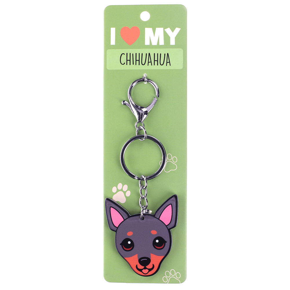 PK055 - Pet Keyring - Chihuahua Black