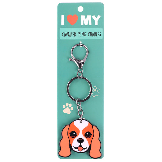 PK058 - Pet Keyring - Cavalier King Charles Blenheim