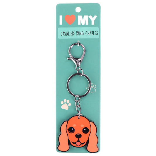 PK059 - Pet Keyring - Cavalier King Charles Ruby