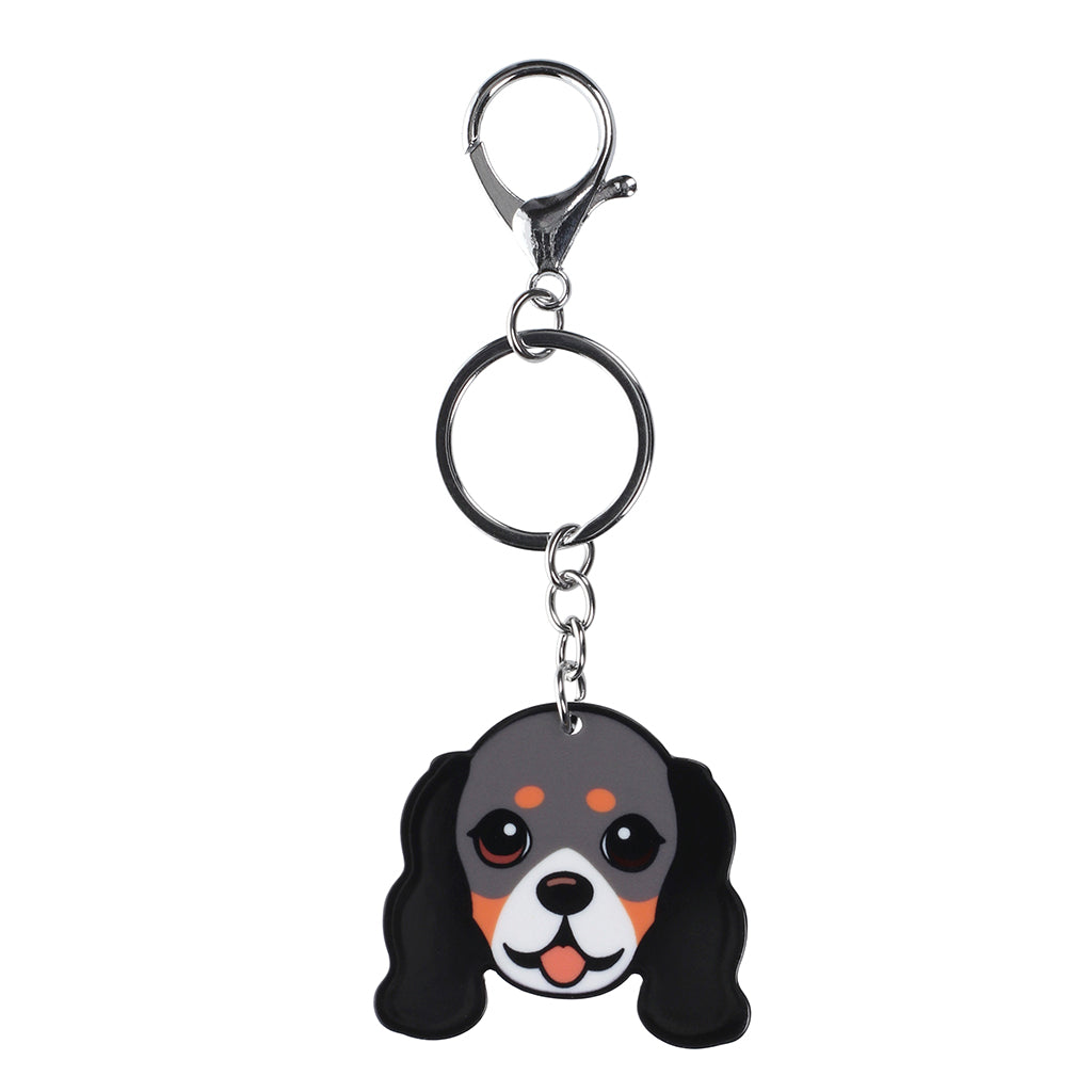 PK060 - Pet Keyring - Cavalier King Charles Tri