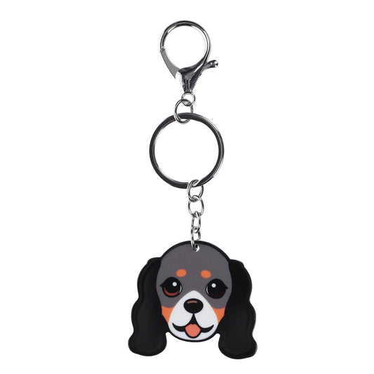 PK060 - Pet Keyring - Cavalier King Charles Tri