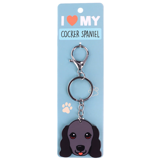 PK062 - Pet Keyring - Cocker Spaniel Black