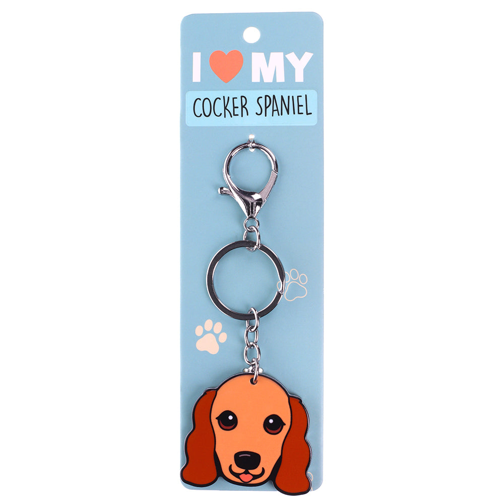PK063 - Pet Keyring - Cocker Spaniel Gold