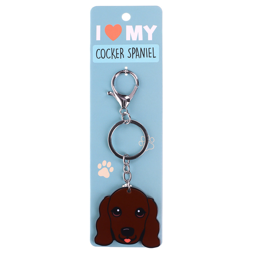 PK064 - Pet Keyring - Cocker Spaniel Liver