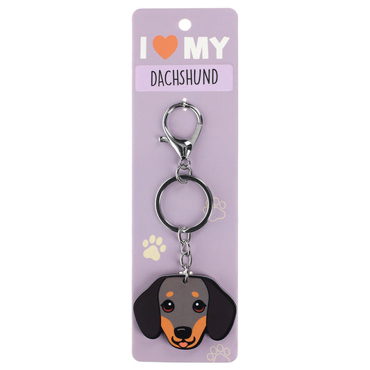 PK066 - Pet Keyring - Dachshund Black