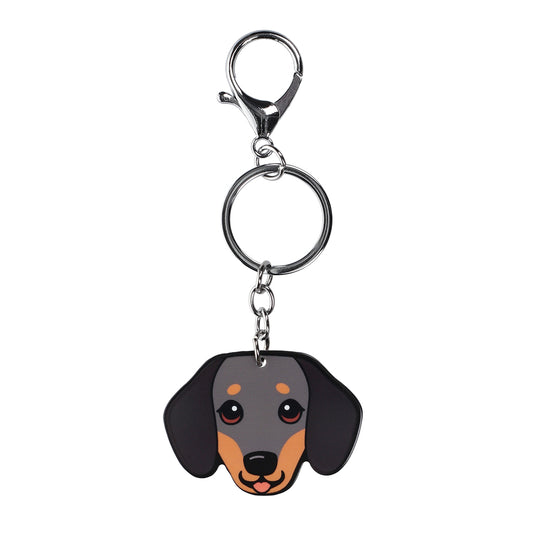 PK066 - Pet Keyring - Dachshund Black