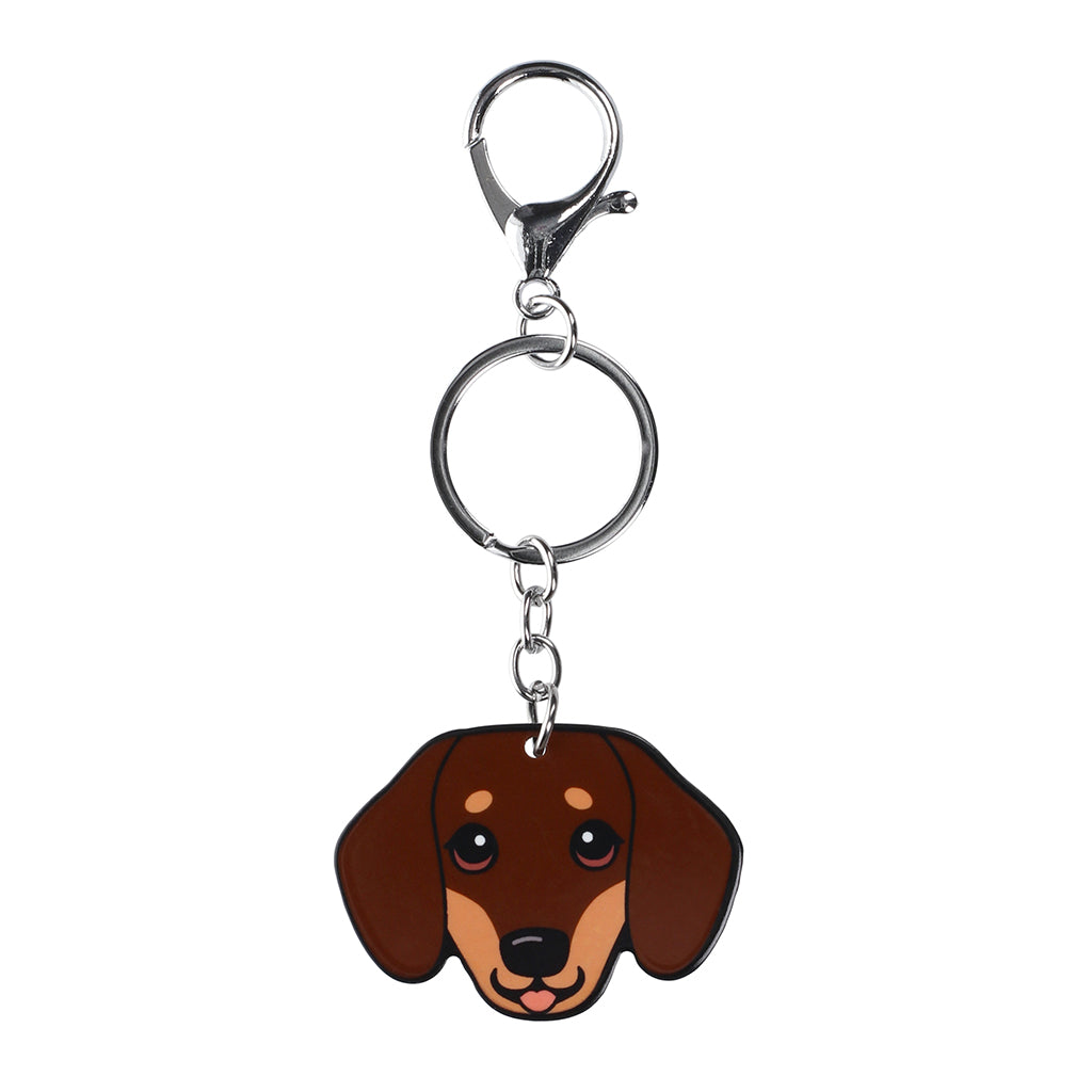 PK067 - Pet Keyring - Dachshund Brown