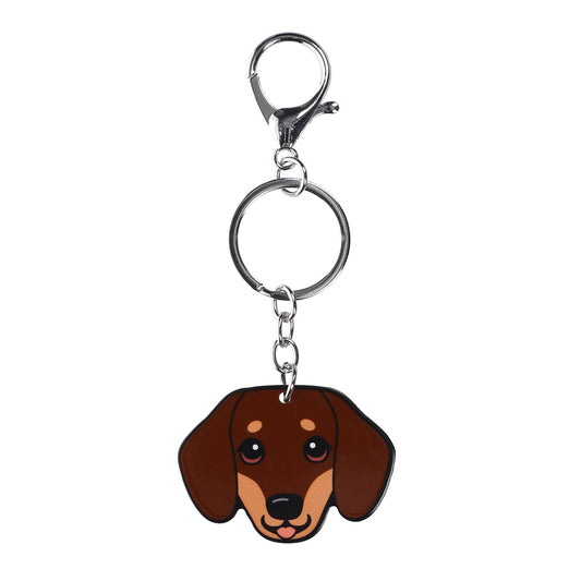 PK067 - Pet Keyring - Dachshund Brown