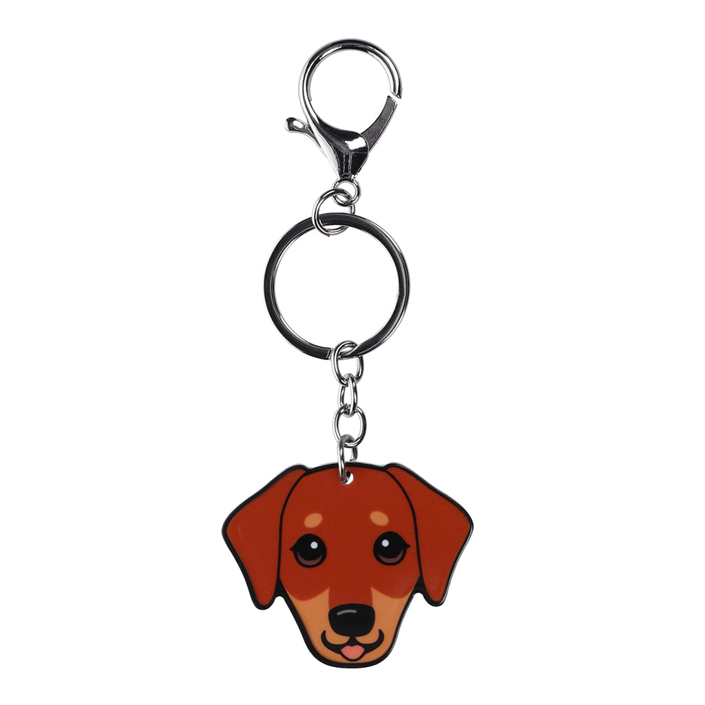 PK070 - Pet Keyring - Doberman Red
