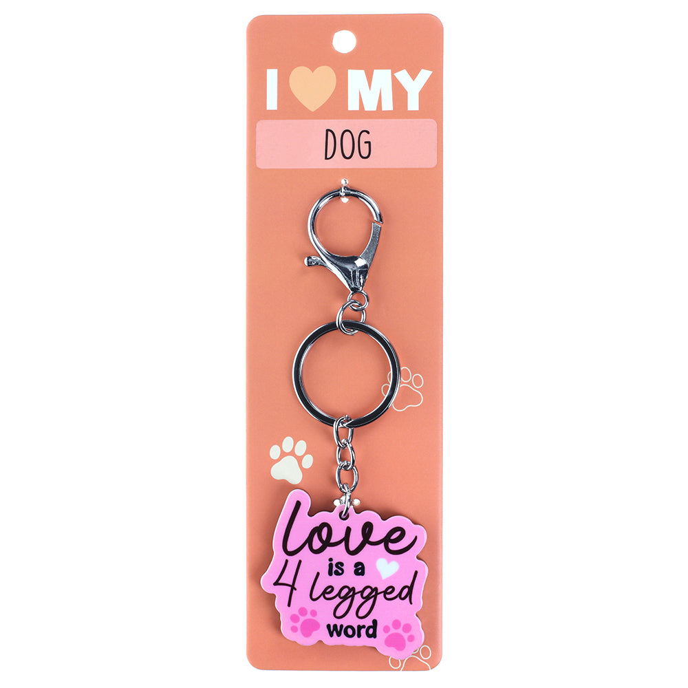 PK073 - Pet Keyring - Four Legged Word