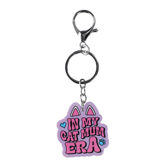 PK075 - Pet Keyring - Cat Mum Era