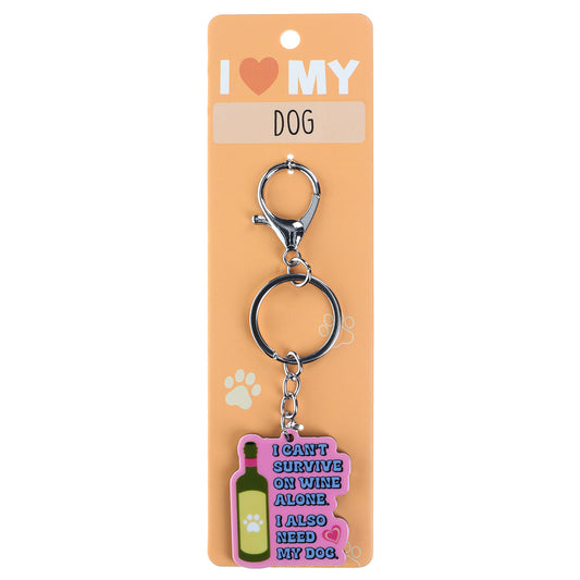 PK076 - Pet Keyring - Wine Alone