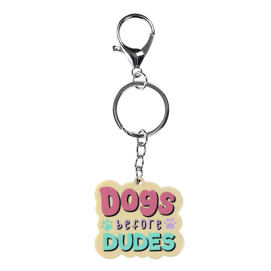 PK077 - Pet Keyring - Dogs Before Dudes